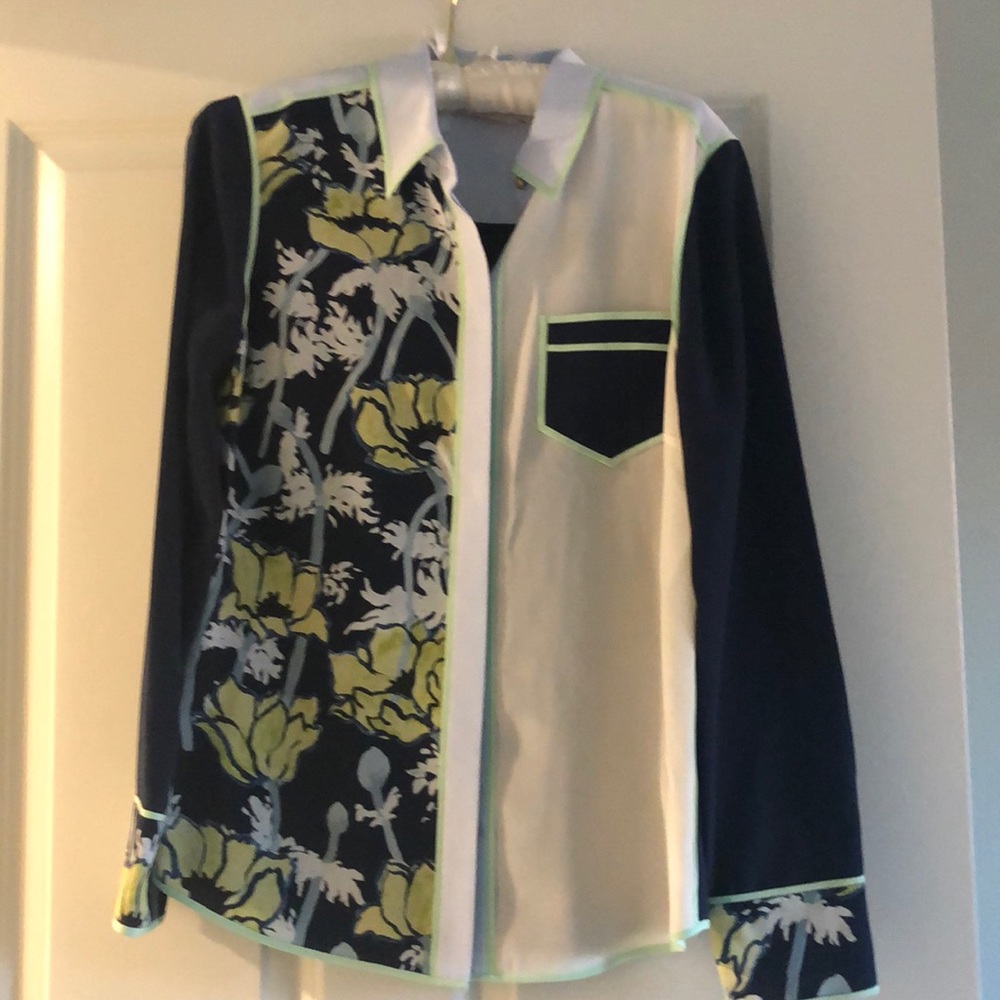 Tory Burch Brigitte silk shirt size 8 NWOT